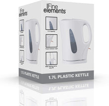 Load image into Gallery viewer, Fine Elements SDA1567 White Plastic Kettle 1.7Litre