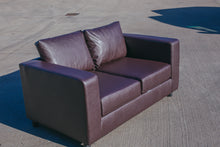 Load image into Gallery viewer, Lena Leather And PVC Bonded 2 Seater Sofa In Black/Brown