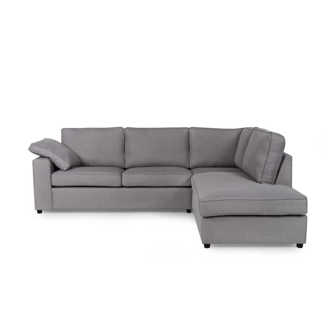 Alton Fabric Corner Sofa Silver