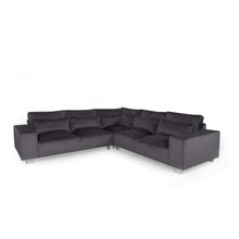 Load image into Gallery viewer, Harleston Fabric Corner Sofa Steel
