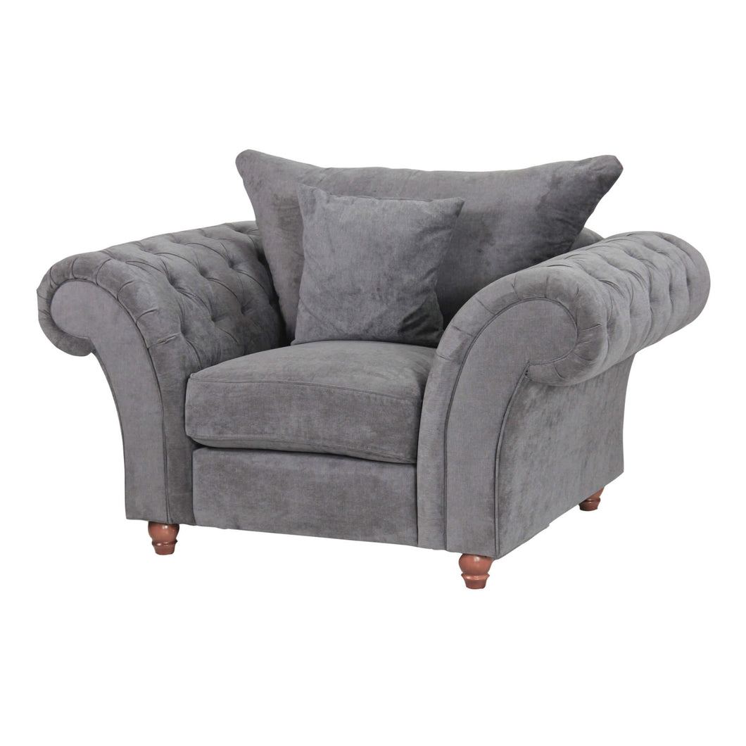 Huntley Fabric Sofa 1S Grey