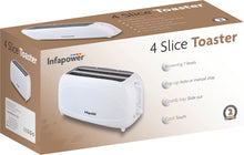 Load image into Gallery viewer, Infapowers 4 Slice Toaster (White)
