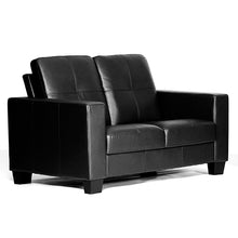 Load image into Gallery viewer, Lena Leather And PVC Bonded 2 Seater Sofa In Black/Brown
