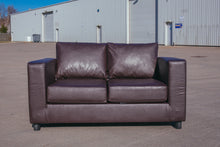Load image into Gallery viewer, Lena Leather And PVC Bonded 2 Seater Sofa In Black/Brown
