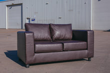 Load image into Gallery viewer, Lena Leather And PVC Bonded 2 Seater Sofa In Black/Brown
