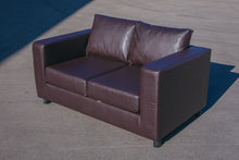 Load image into Gallery viewer, Lena Leather And PVC Bonded 2 Seater Sofa In Black/Brown
